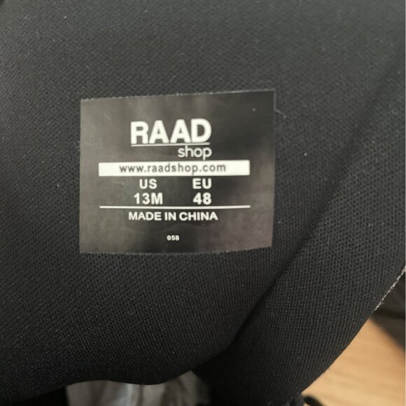 Raad Shop Black Red Boots Mens 13M w Floral Mandala Pattern Lace Up Goth Grunge - Picture 9 of 9